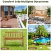 Lauko baldų komplektas Promotions Lauko suoliukas 2 asmenims 122x56x86 cm natūralus