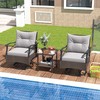 Lauko baldų komplektas Promotions Lauko sukiojamas supamas krėslų komplektas, 74.9x64.8x83.8 cm, rudos spalvos