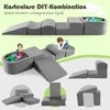 Promotions Minkštų statybinių kaladėlių rinkinys, 5 dalių su kamuoliukų baseinu, plaunamas užvalkalas
