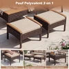Lauko baldų komplektas Promotions Rataninė sodo baldų komplektas 60,5x60x73 cm rudos spalvos akacijos mediena