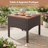 Lauko baldų komplektas Promotions Rataninė sodo baldų komplektas 60,5x60x73 cm rudos spalvos akacijos mediena