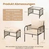 Lauko baldų komplektas Promotions Sodo baldų komplektas, 64x62x79 cm, smėlio spalvos, ratanas