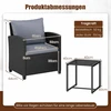 Lauko baldų komplektas Promotions Sodo baldų komplektas 3 dalių, rotango lauko sėdėjimas, 64x62x76 cm, juoda pilka
