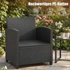 Lauko baldų komplektas Promotions Sodo baldų komplektas 3 dalių rotango lauko komplektas 64x62x76 cm juoda ir smėlio spalvos