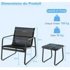 Lauko baldų komplektas Promotions Sodo baldų komplektas, kėdės 77x61x75 cm, stalas 44x44x41 cm, juodos spalvos