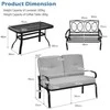 Lauko baldų komplektas Promotions Sodo baldų komplektas, 120x73x94 cm dvivietė sofa, 91x49x48 cm kavos staliukas, Pilka