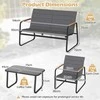 Lauko baldų komplektas Promotions Sodo baldų komplektas, 75x44x41 cm, pilka, metalinis lauko poilsio baldas