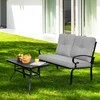 Lauko baldų komplektas Promotions Sodo baldų komplektas, 120x73x94 cm dvivietė sofa, 91x49x48 cm kavos staliukas, Pilka