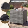 Lauko baldų komplektas Promotions Sodo baldų komplektas 3 dalių PE rotango kėdės ir kavos staliukas 67x64x77 cm pilka
