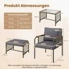 Lauko baldų komplektas Promotions Sodo baldų komplektas, 64x62x79 cm, pilka, ratanas