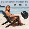 Lauko baldų komplektas Promotions Sodo kėdės Adirondack 2 vnt. 94x66x86 cm juodos spalvos