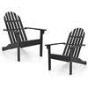 Lauko baldų komplektas Promotions Sodo kėdės Adirondack 2 vnt. 94x66x86 cm juodos spalvos