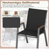 Lauko baldų komplektas Promotions Sodo kėdžių rinkinys 56x66x88 cm Juoda Teslin audinys Sulankstomos