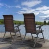 Lauko baldų komplektas Promotions Sodo kėdžių komplektas, 71x58x85 cm, ruda, reguliuojamos sulankstomos rataninės kėdės