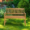 Lauko baldų komplektas Promotions Sodo suoliukas dviem 122x56x86 cm natūralios spalvos