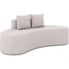 Promotions Sofa, Apmušta lenkta sofa, 199,4x96,5x68,6 cm, Pilka