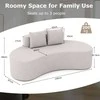 Promotions Sofa, Apmušta lenkta sofa, 199,4x96,5x68,6 cm, Pilka