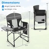 Lauko baldų komplektas Promotions Sulankstoma stovyklavimo kėdė 82,6x49,5x101,6 cm Juodas metalas