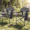 Lauko baldų komplektas Promotions Sulankstoma stovyklavimo kėdė 82,6x49,5x101,6 cm Juodas metalas