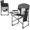 Lauko baldų komplektas Promotions Sulankstoma stovyklavimo kėdė 82,6x49,5x101,6 cm Juodas metalas