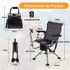 Promotions Sulankstoma medžioklinė kėdė, 89x62x99 cm, juoda