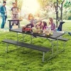 Lauko baldų komplektas Promotions Sulankstomas pikniko stalo komplektas, 182.9x162.6x73.7 cm, juodas