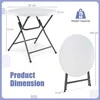 Promotions Sulankstomas apvalus stalas, 81x73 cm, baltas