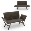 Promotions Sulankstomas terasos dvivietis fotelis, 59x178x89 cm, pilkas
