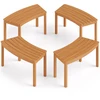 Lauko baldų komplektas Promotions Suolas rinkinys, lenktas, akacijos mediena, 38.1x78.7x45.7 cm, natūralus