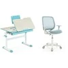 Promotions Vaikiškas rašomasis stalas ir pasukama kėdė, 80x51,5x51-73 cm, mėlyna, reguliuojamo aukščio