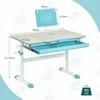 Promotions Vaikiškas rašomasis stalas ir pasukama kėdė, 80x51,5x51-73 cm, mėlyna, reguliuojamo aukščio