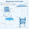 Lauko baldų komplektas Promotions Vaikiškų sodo baldų komplektas 4 vnt. Stalas 50x50x51 cm Kėdės Mėlynos
