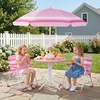 Lauko baldų komplektas Promotions Vaikiškų sodo baldų komplektas 4 vnt Stalas 50x50x51 cm Kėdės 39x37x50 cm Raudona