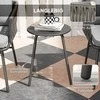 Lauko baldų komplektas Outsunny 3 dalių ratano bistro rinkinys, sėdimųjų dalių grupė, sodo baldai su 2 sodo krėslais, kavos staliukas, nuimamos pagalvėlės, balkono baldų rinkinys sodui, terasai, plienas, pilka