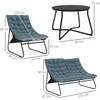 Lauko baldų komplektas "Outsunny" plieninių sodo baldų komplektas 4 asmenų oro sąlygoms atsparus balkono baldų komplektas su 2 vietų sofa, foteliu, šoniniu staliuku, sėdyne, pagalvėle, lauko sėdimųjų vietų grupe, kiemo baldų komplektu, skirtu sodo terasai, balkonui, pilkos spalvos