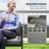 Lauko baldų komplektas Outsunny sodo baldų komplektas iš poliratano, poilsio komplektas su sofa, foteliu, stalu, pagalvėmis, atsparus oro sąlygoms, sėdėjimo grupė 4 asmenims, balkono baldų komplektas, sodo poilsio erdvė, terasos baldai sodui ir balkonui, ruda+tamsiai pilka
