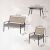 Outsunny sodo baldų komplektas iš poliratano, svetainės komplektas su 2 vietų sofa, foteliu, stikliniu staliuku, pagalvėmis, atsparus oro sąlygoms, sėdimas komplektas 4 asmenims, lauko baldų komplektas balkonui, terasos baldai sodui, balkonui, tamsiai pilka+geltona