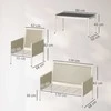 Outsunny Poliratano Lauko Baldų Komplektas, Poilsio Komplektas 4 Asmenims. Dvivietė Sofa, Krėslai, Stiklo Stalas, Pagalvėlės. Atsparus Oro Sąlygoms. Terasos, Balkono, Sodo Baldai. Ruda+Pilka.
