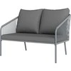 Lauko baldų komplektas Outsunny sodo sofa su pagalvėmis 2 vietų rotango sofa lauko poilsio sofa balkono sofa rotango sofa sodo poilsio zona polirotango sodo baldai balkono baldai 112 x 72 x 76 cm pilka