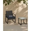 Lauko baldų komplektas Songmics Sodo baldų komplektas 57x65x76 cm Juodas Lauko terasos baldai