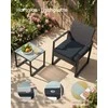 Lauko baldų komplektas Songmics Sodo baldų komplektas 57x65x76 cm Juodas Lauko terasos baldai