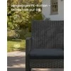 Lauko baldų komplektas Songmics Sodo baldų komplektas 57x65x76 cm Juodas Lauko terasos baldai