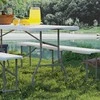 Lauko baldų komplektas "Outsunny" alaus palapinės komplektas, sulankstomas 3 dalių stovyklavimo stalo komplektas, 2 alaus suolai su rankena, palapinės komplektas, alaus stalo komplektas balkonui, sodui, vakarėlių palapinei 180 x 74 x 74 cm