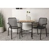 Lauko baldų komplektas Venture Design Kavinės stalo ir valgomojo kėdžių komplektas 74x70x55 cm juodas plienas ir aliuminis