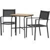 Lauko baldų komplektas Venture Design Kavinės stalo ir kėdžių komplektas Holmbeck Copacabana 74x70x55 cm Juodas plienas