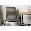 Lauko baldų komplektas Venture Design Kavinės stalo ir valgomojo kėdžių komplektas 74x70x55 cm Juodas plieno virvė