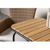 Lauko baldų komplektas Venture Design Kavinės stalo ir valgomojo kėdžių komplektas 74x70x55 cm juodas plienas ir vytelės