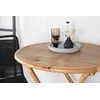 Lauko baldų komplektas Venture Design Kavinės stalas ir sulankstoma kėdė, 80 cm, juodas bambukas