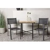 Lauko baldų komplektas Venture Design Kavinės stalo ir kėdžių komplektas Holmbeck Copacabana 74x70x55 cm Juodas plienas