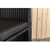 Lauko baldų komplektas Venture Design Kavinės komplektas, Savana, Stalas: 75x66x50 cm Kėdė: 71x55x45 cm, Juoda
